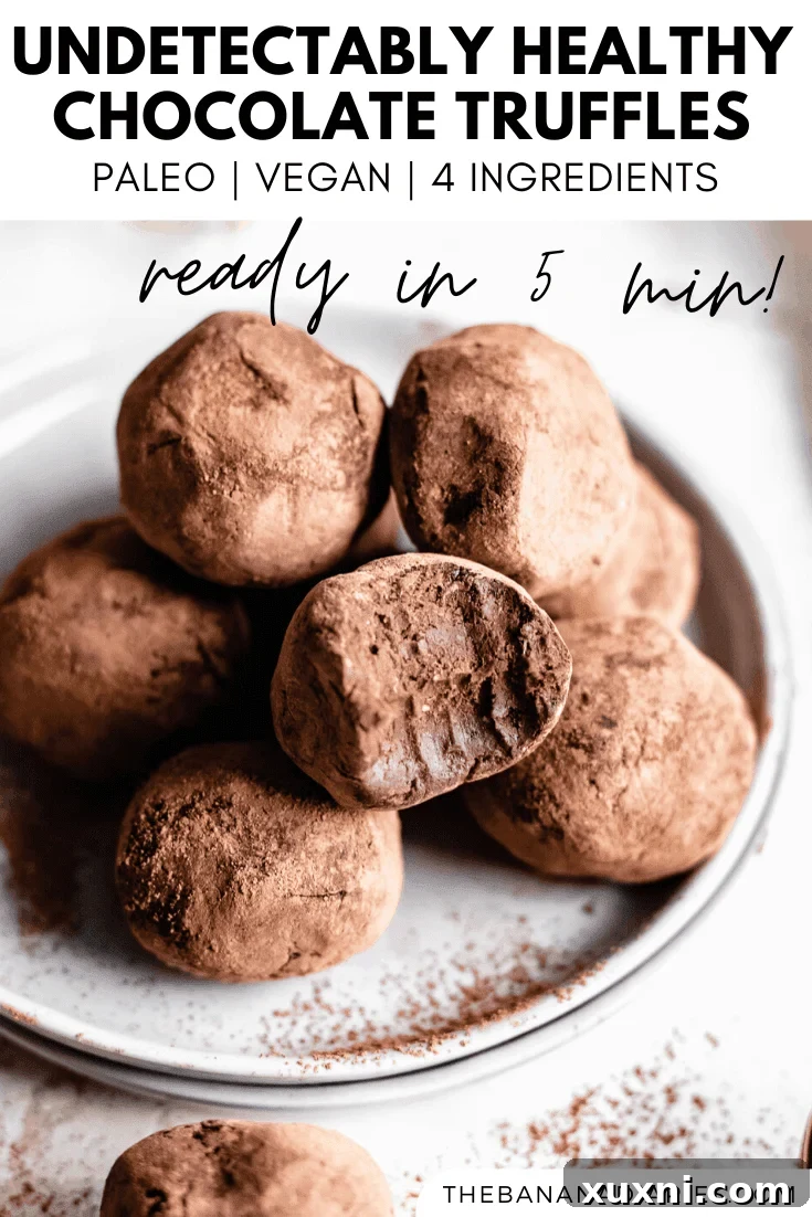pinterest image for vegan truffles