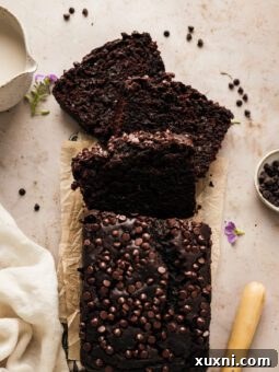 vegan chocolate zucchini bread sliced