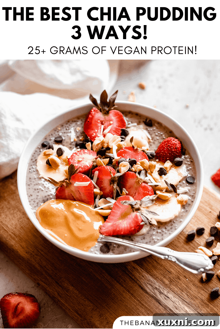 Pinterest optimized image for saving the chia pudding recipe