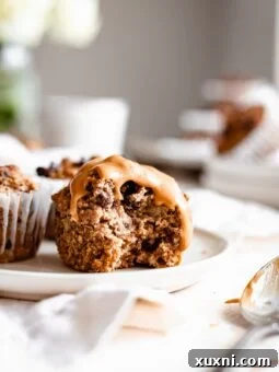 Peanut butter banana muffin