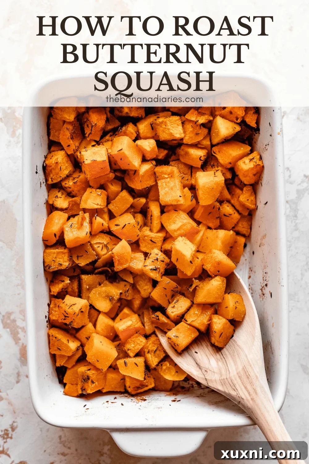 Effortless Golden Roasted Butternut Squash 13 Another Pinterest graphic for the roasted butternut squash recipe, visually appealing for sharing