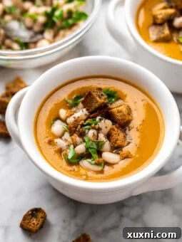 butternut squash soup about to be served