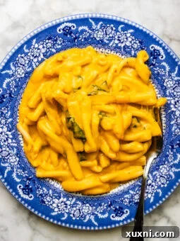 plate of butternut squash mac and cheese