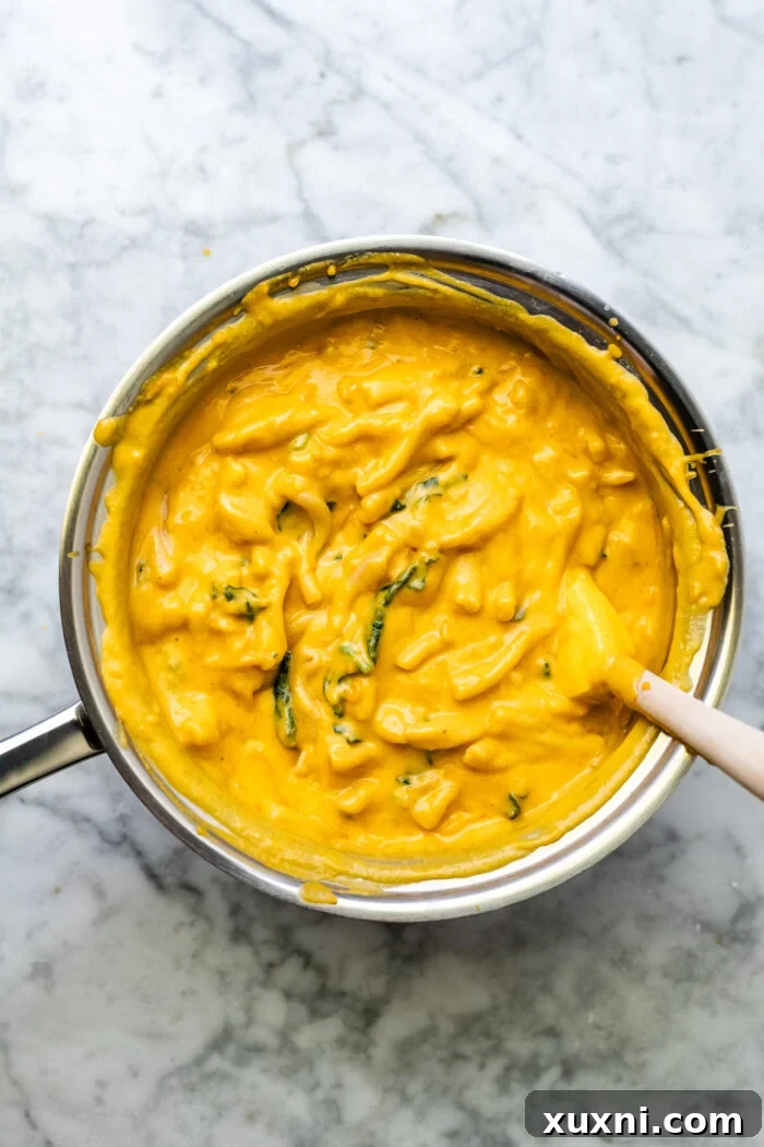 Roasted Butternut Squash Mac and Cheese Dairy Free Delight 8 butternut squash mac and cheese ingredients in a pot