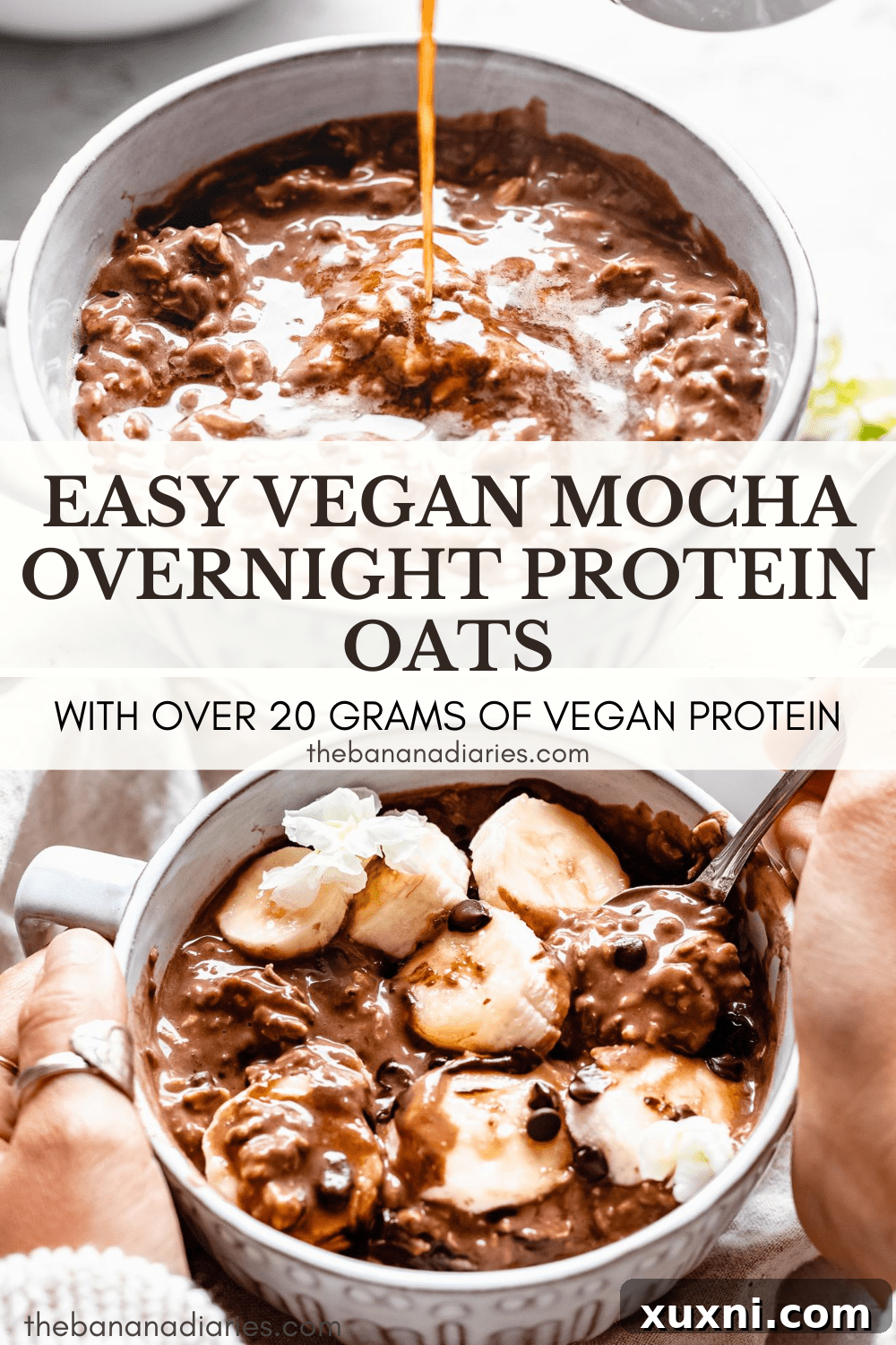 pinterest image for mocha overnight oats