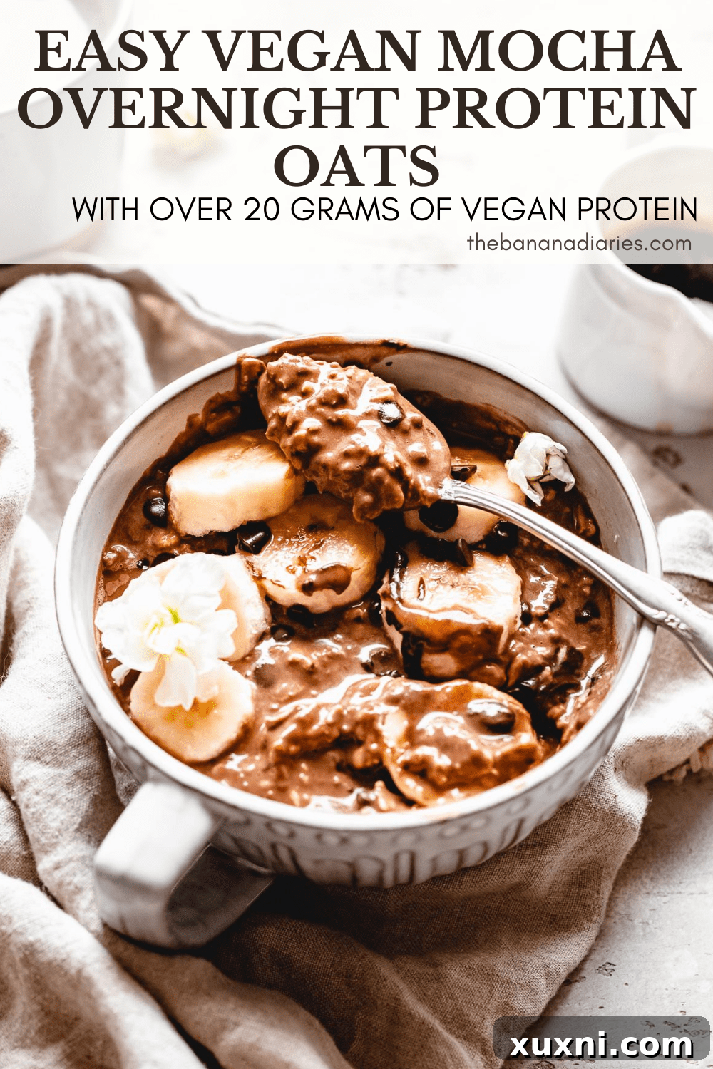 pinterest image for mocha overnight oats