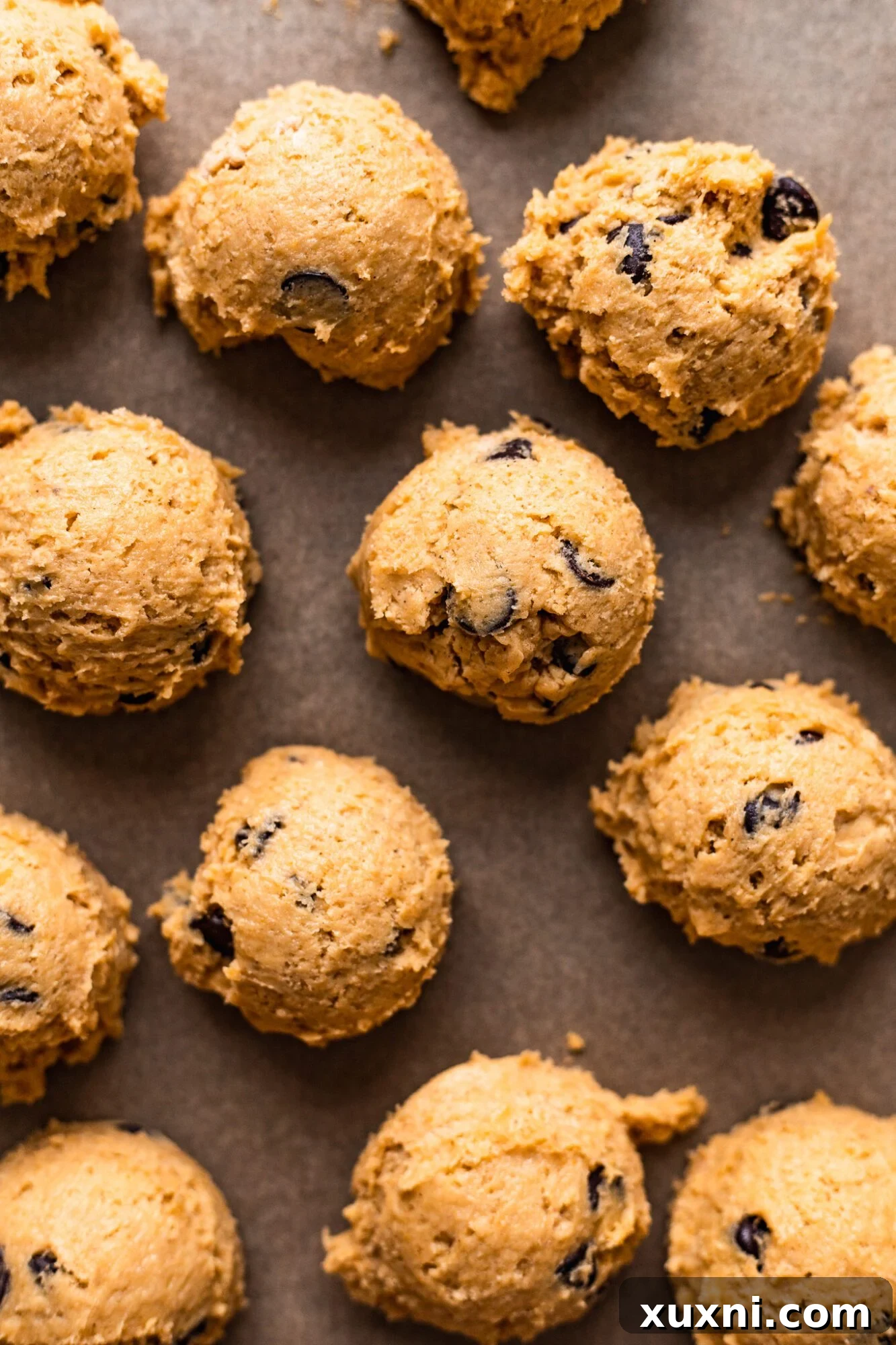 vegan pumpkin chocolate chip cookie dough