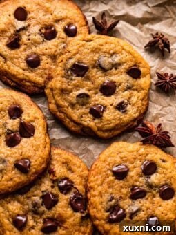 vegan pumpkin cookies on parchment paper