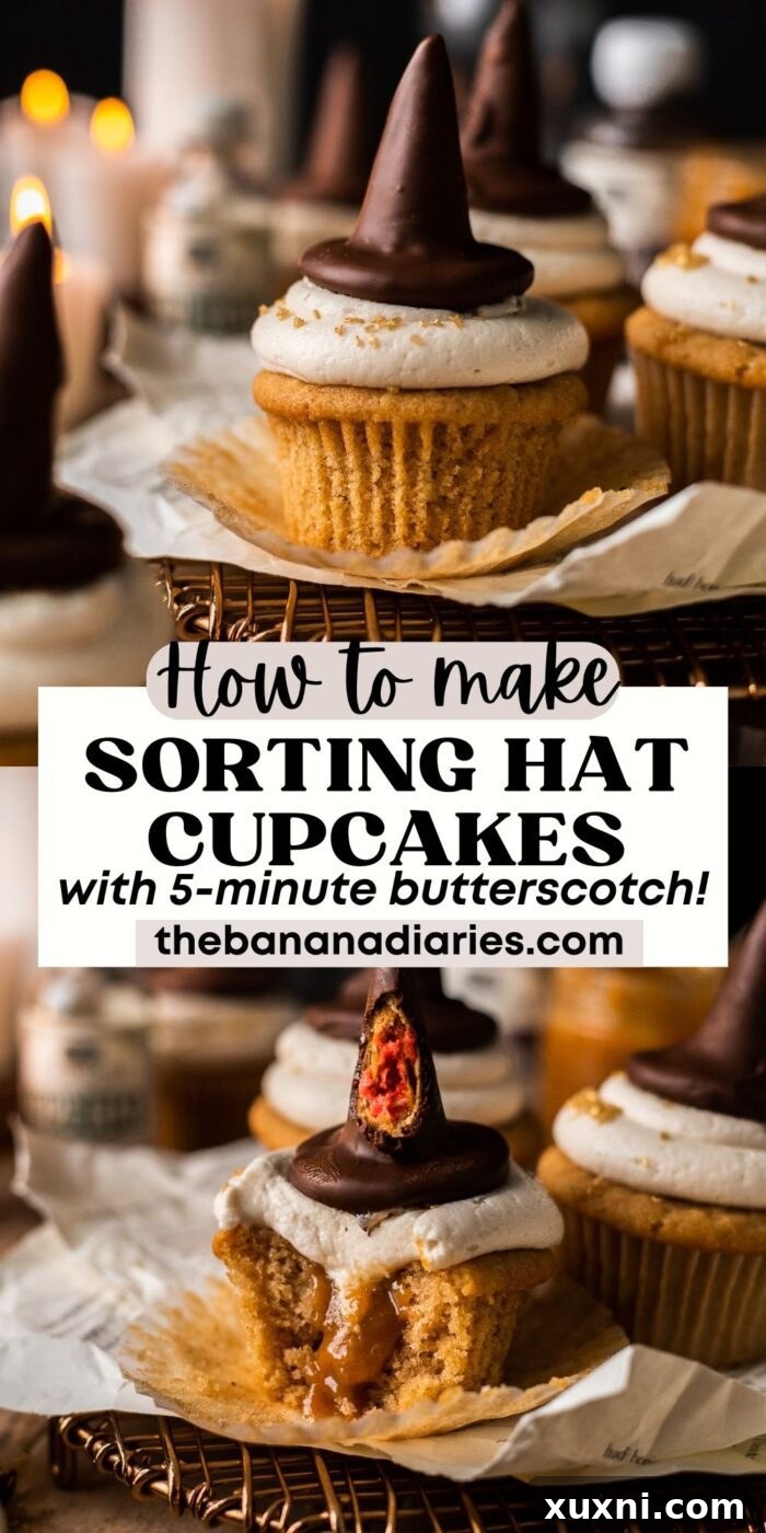 Harry Potter Sorting Hat Cupcakes pinterest pin