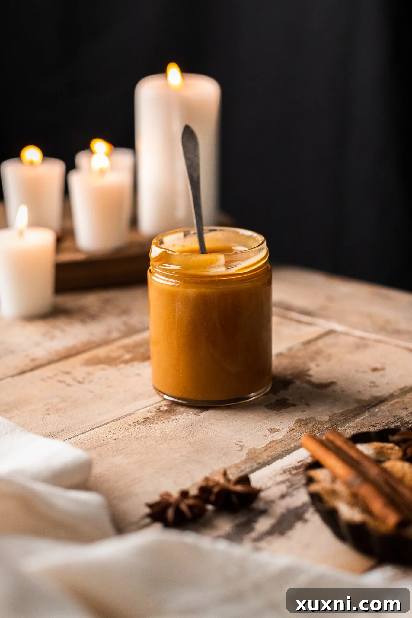 butterscotch sauce in a jar