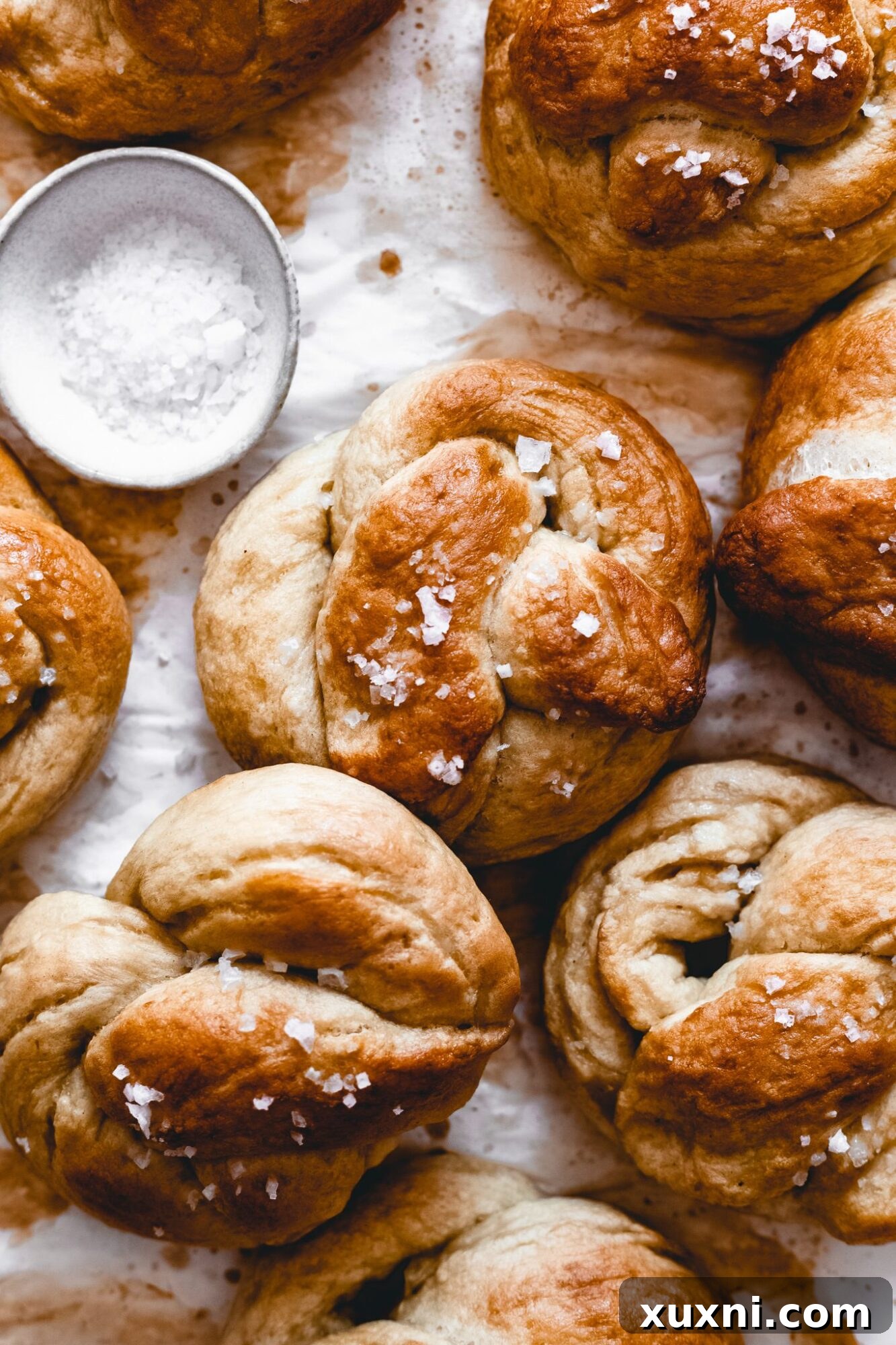 homemade soft pretzels with sea salt