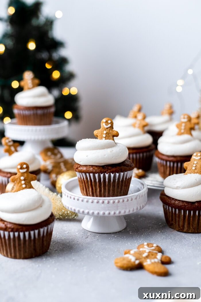 gingerbread cupcakes decorated