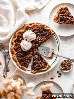 sliced vegan pecan pie