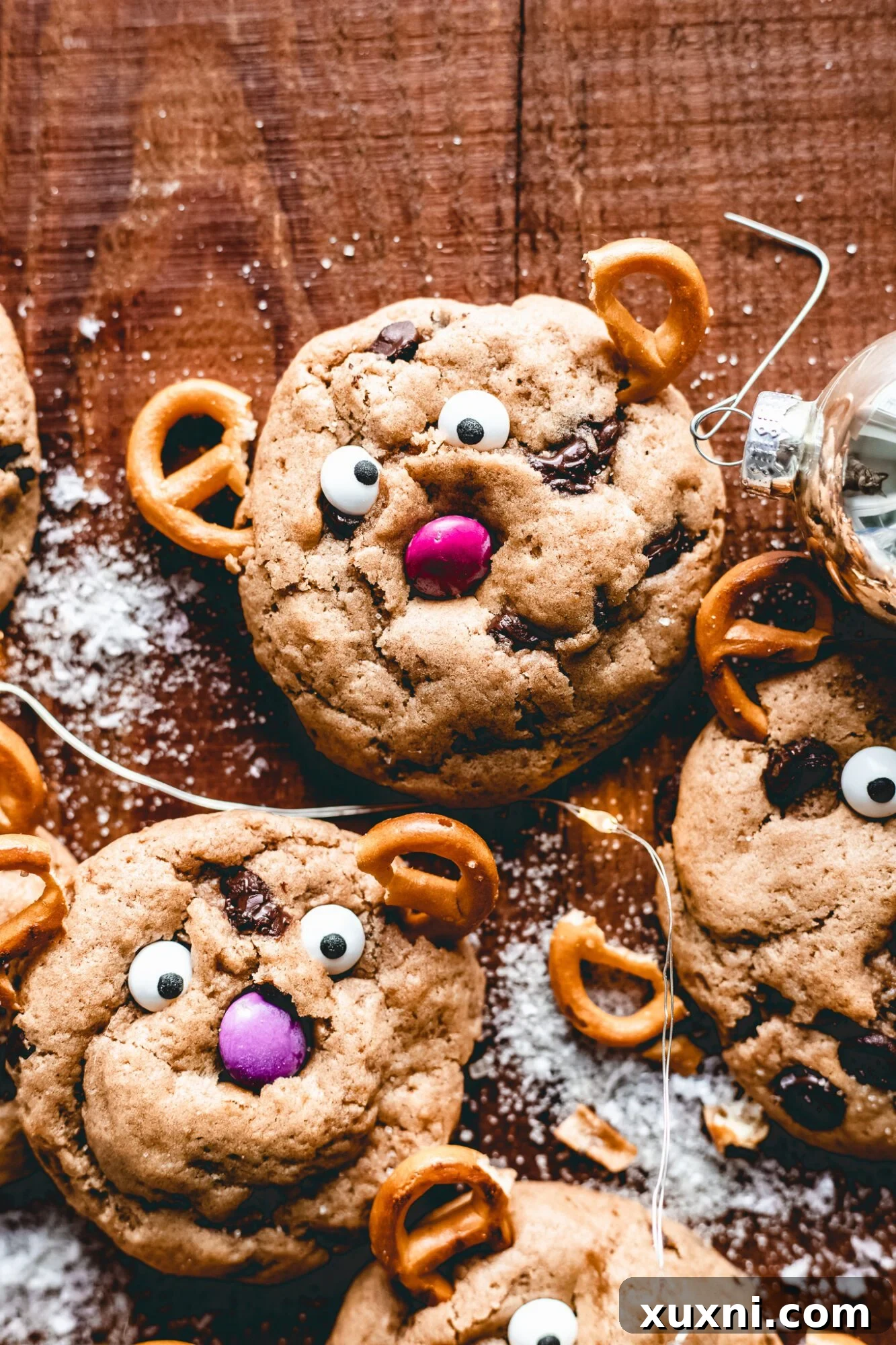 Whip Up Whimsical Reindeer Cookies 4 close up of vegan christmas cookie