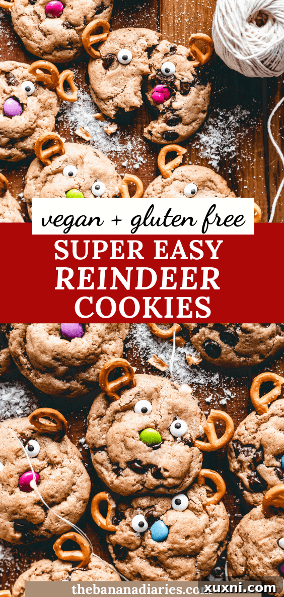 Whip Up Whimsical Reindeer Cookies 9 Super Cute and Easy Reindeer Cookies (Vegan!)