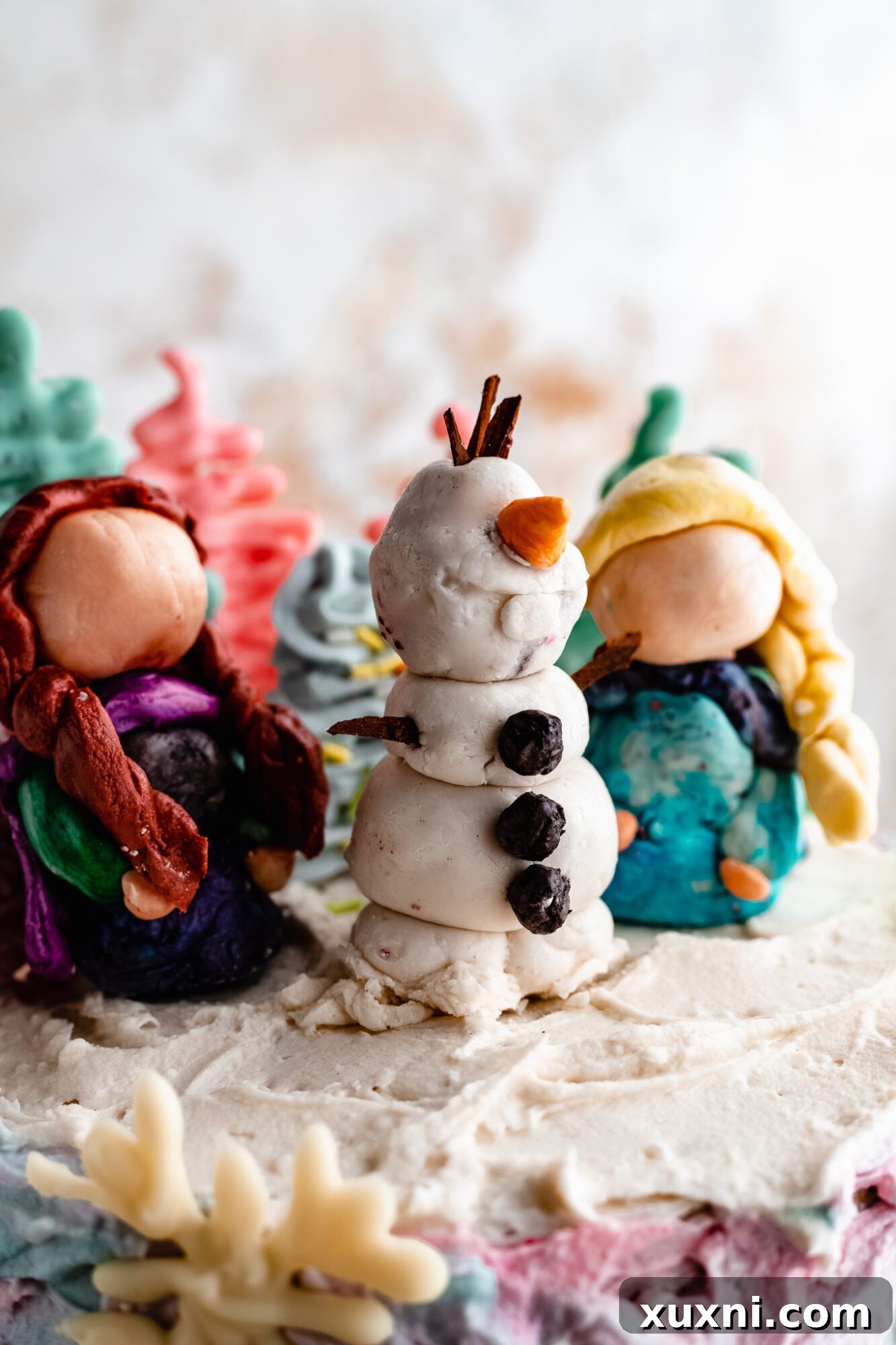 Elsa, Anna, and Olaf Cake Toppers