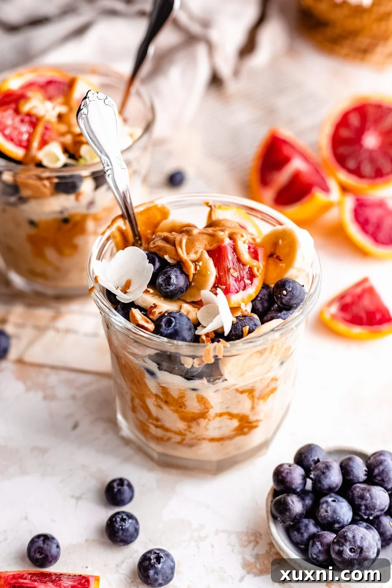 Healthy Blueberry Overnight Oats (Vegan, Gluten Free)