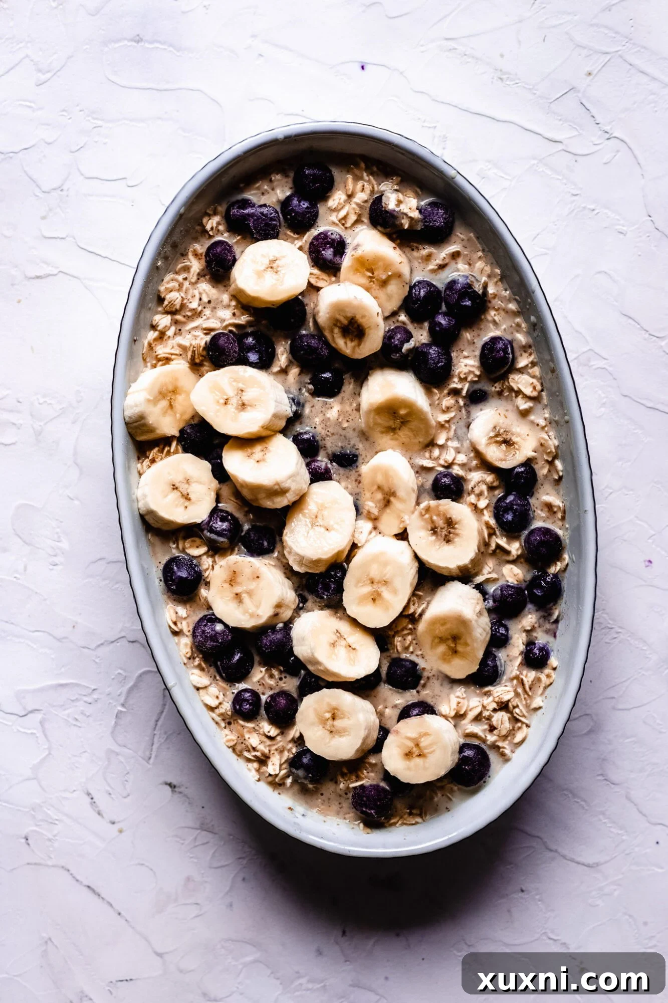 vegan oatmeal before being baked