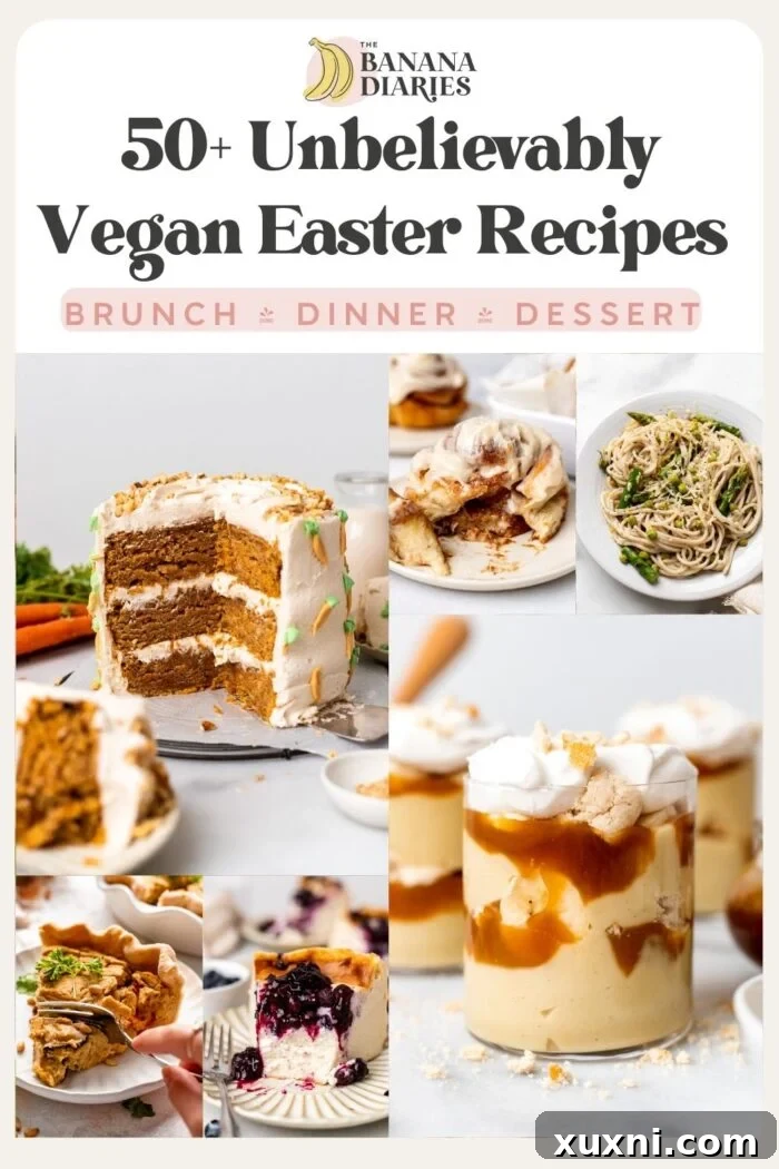 AMAZING Vegan Easter Recipes (Gluten Free Options) Pinterest pin