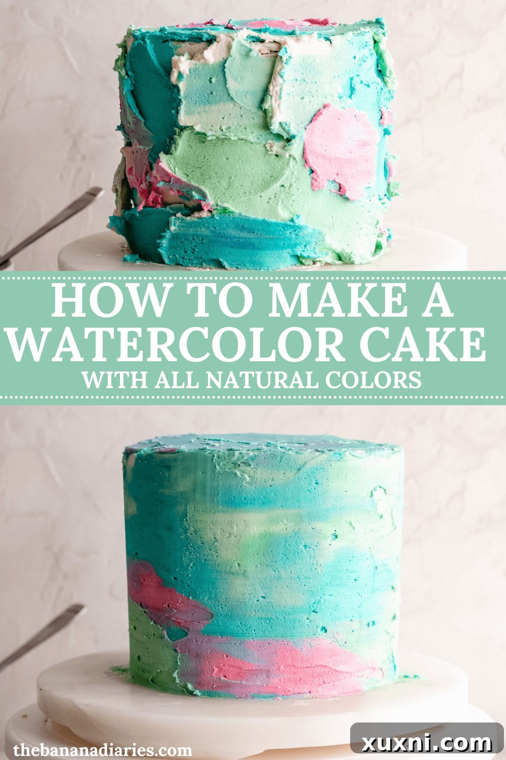 How to make a watercolor cake tutorial