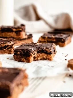No Bake Healthy Peanut Butter Bars (Vegan + Gluten Free!)