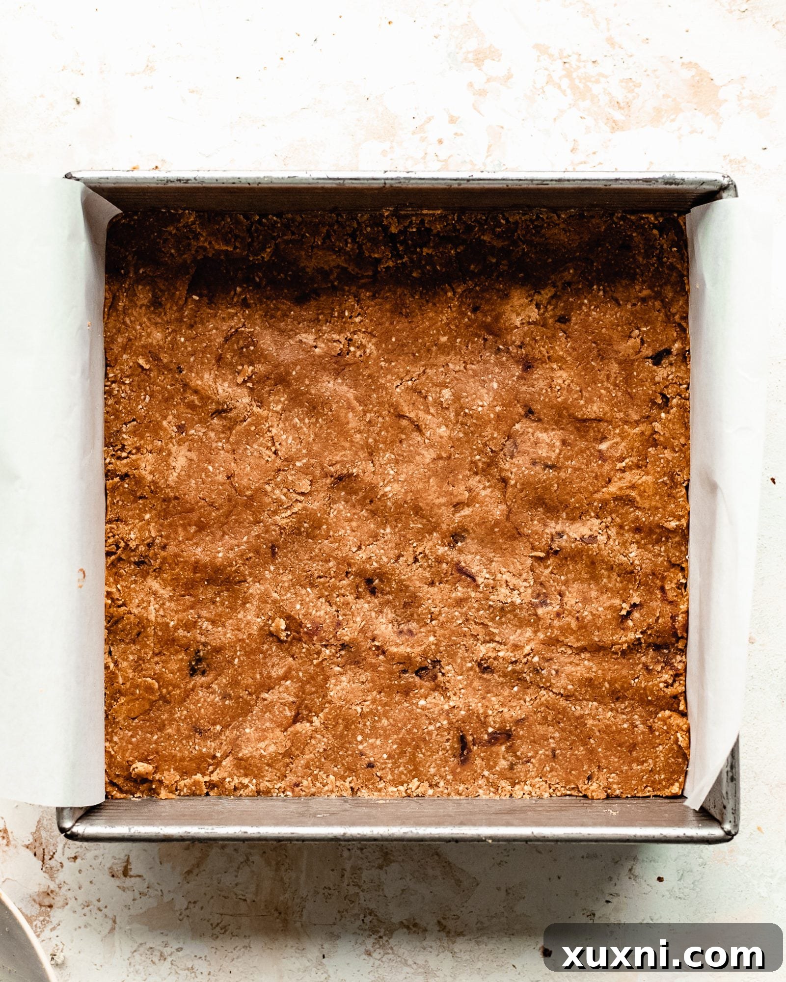 pressed peanut butter dough