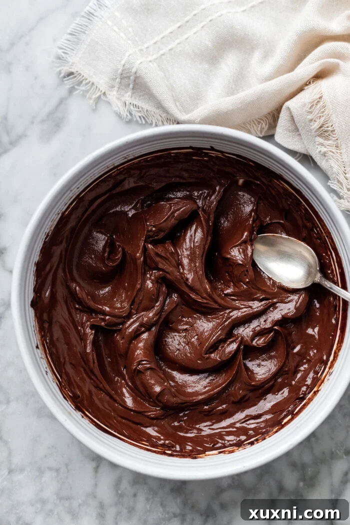 bowl of vegan chocolate ganache