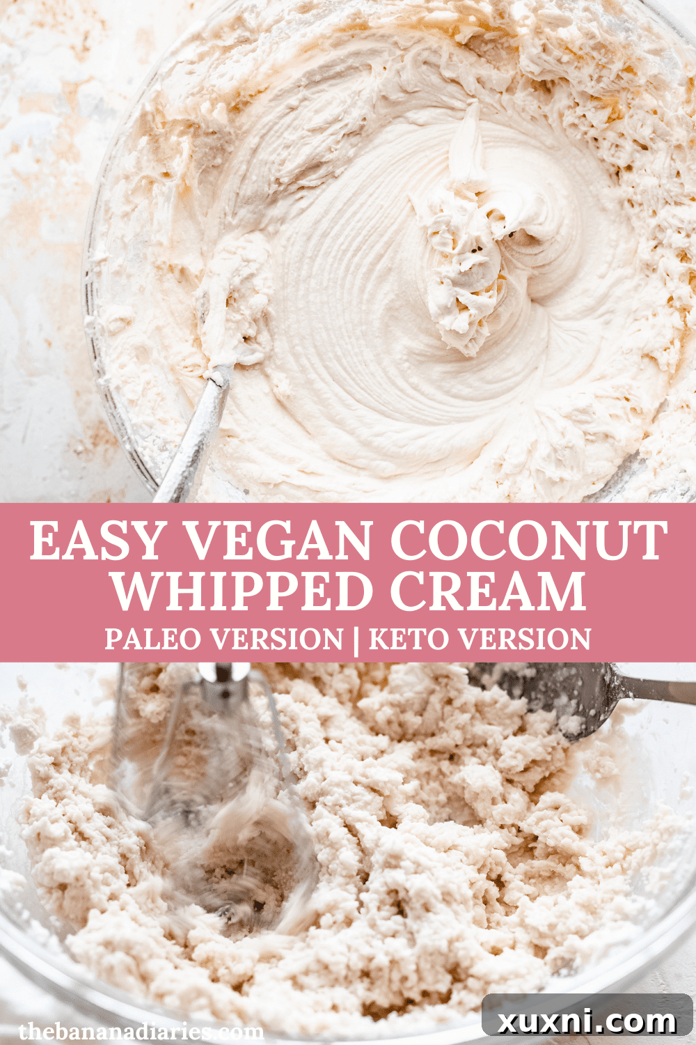 Easy Vegan Coconut Whipped Cream Recipe Pinterest image