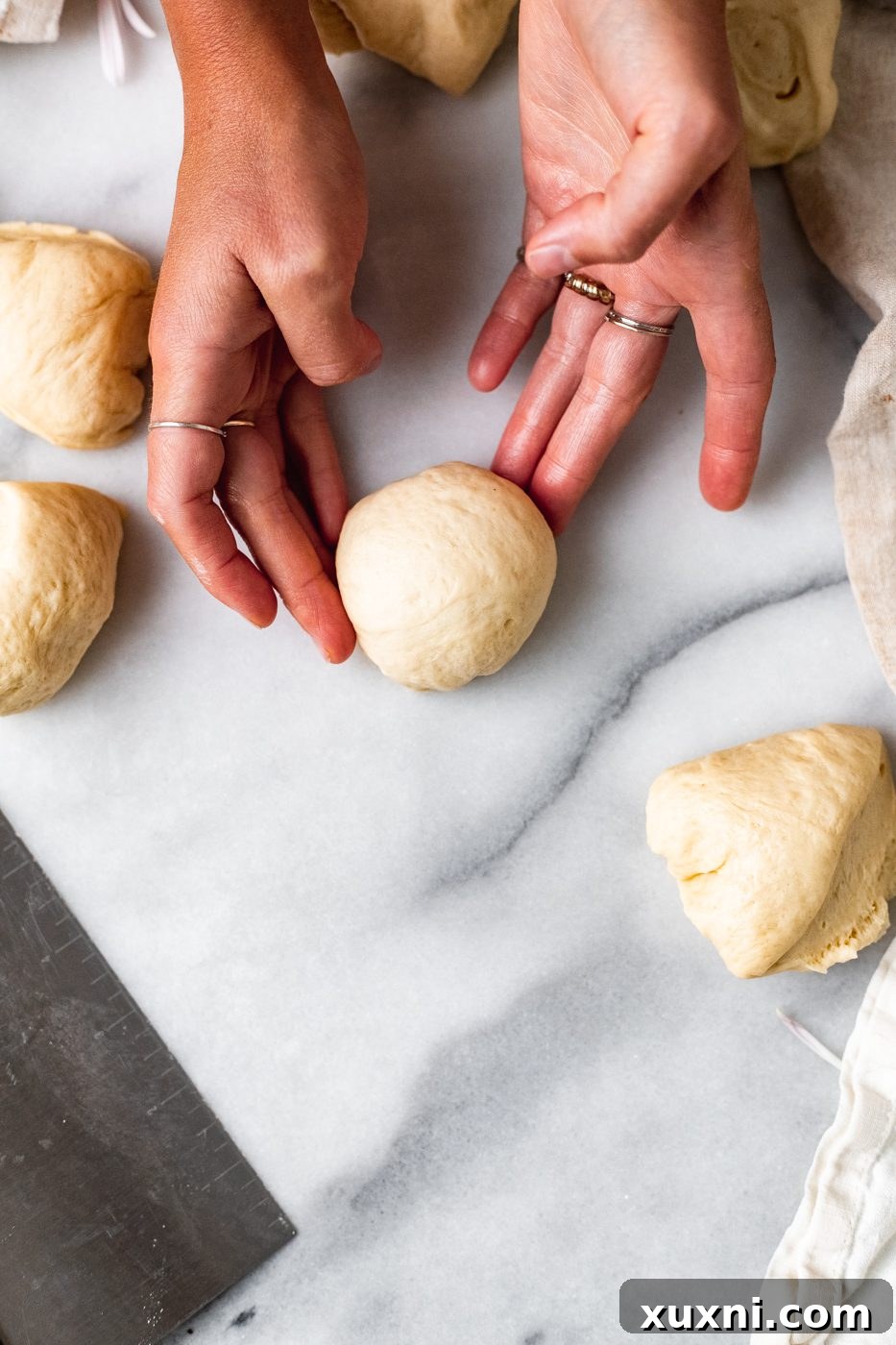 perfectly shaped vegan dinner roll