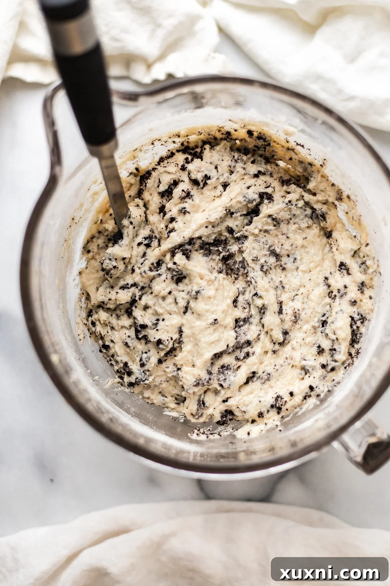 vegan cookies n cream cake batter