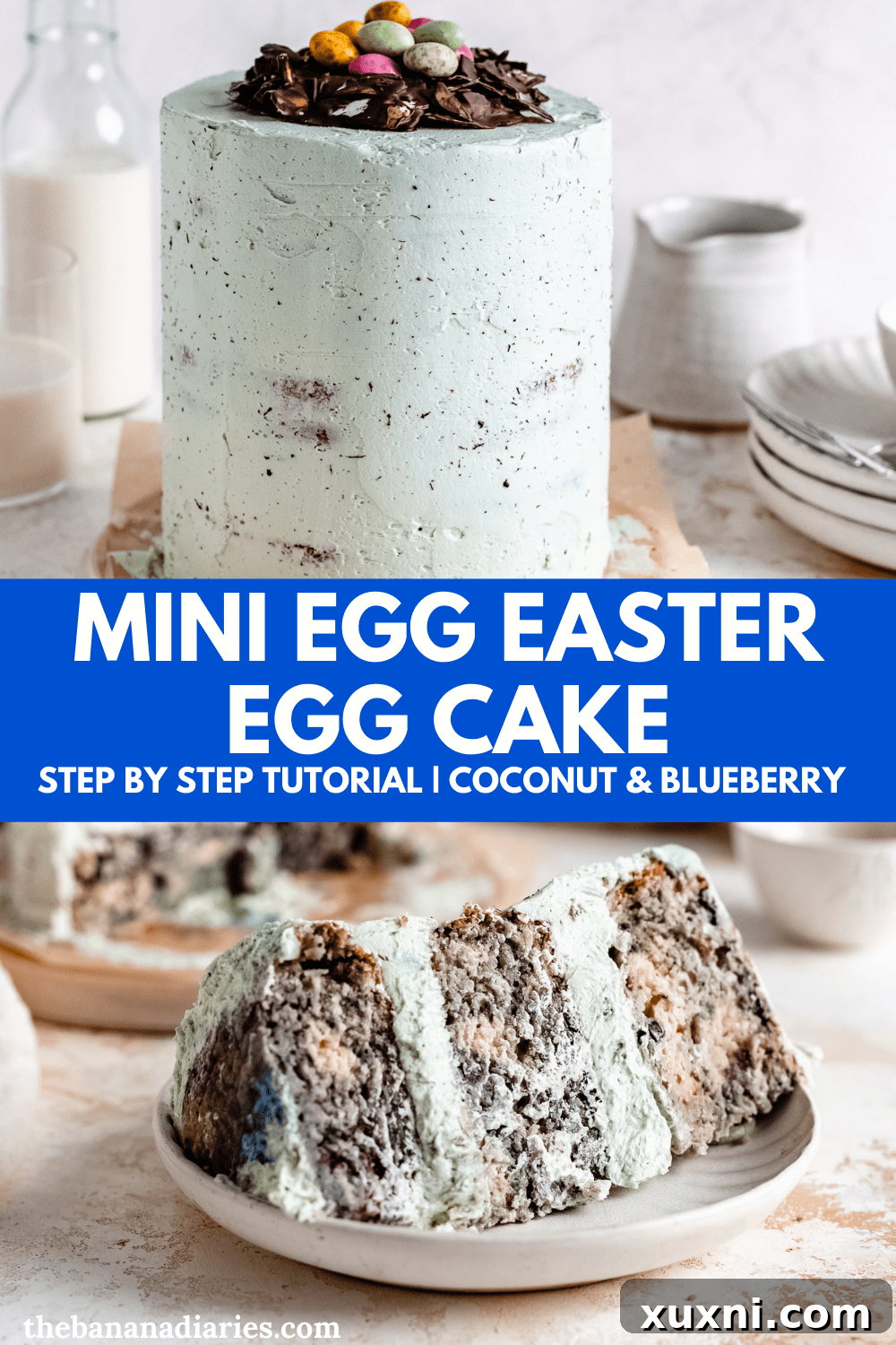 Amazing Easter Egg Cake (Vegan + GF!)