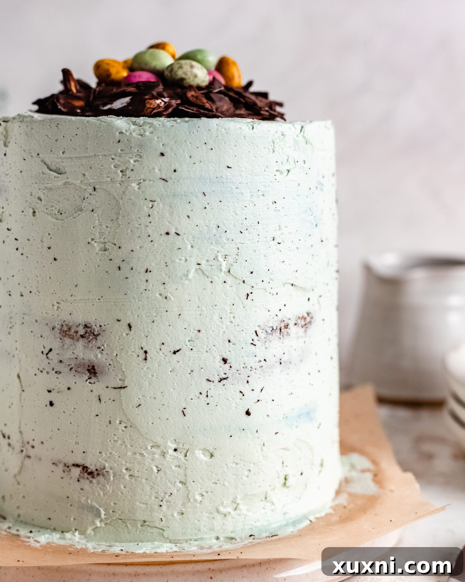 speckled robbin egg cake 
