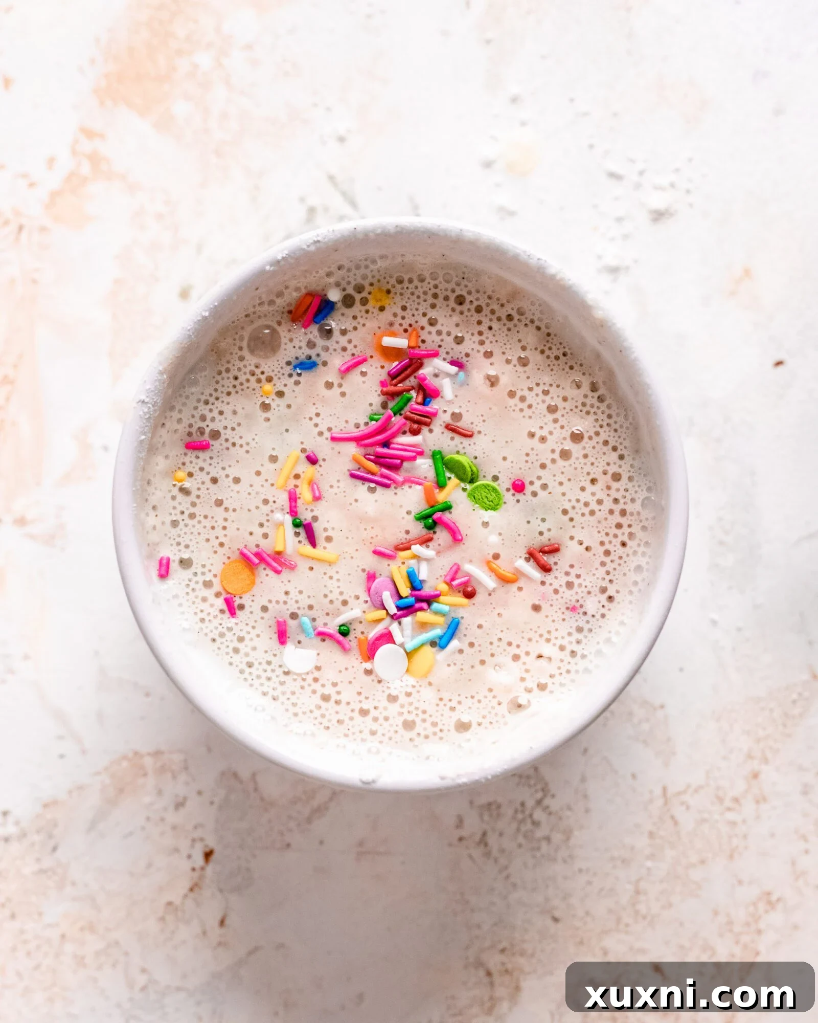 mug cake before baking