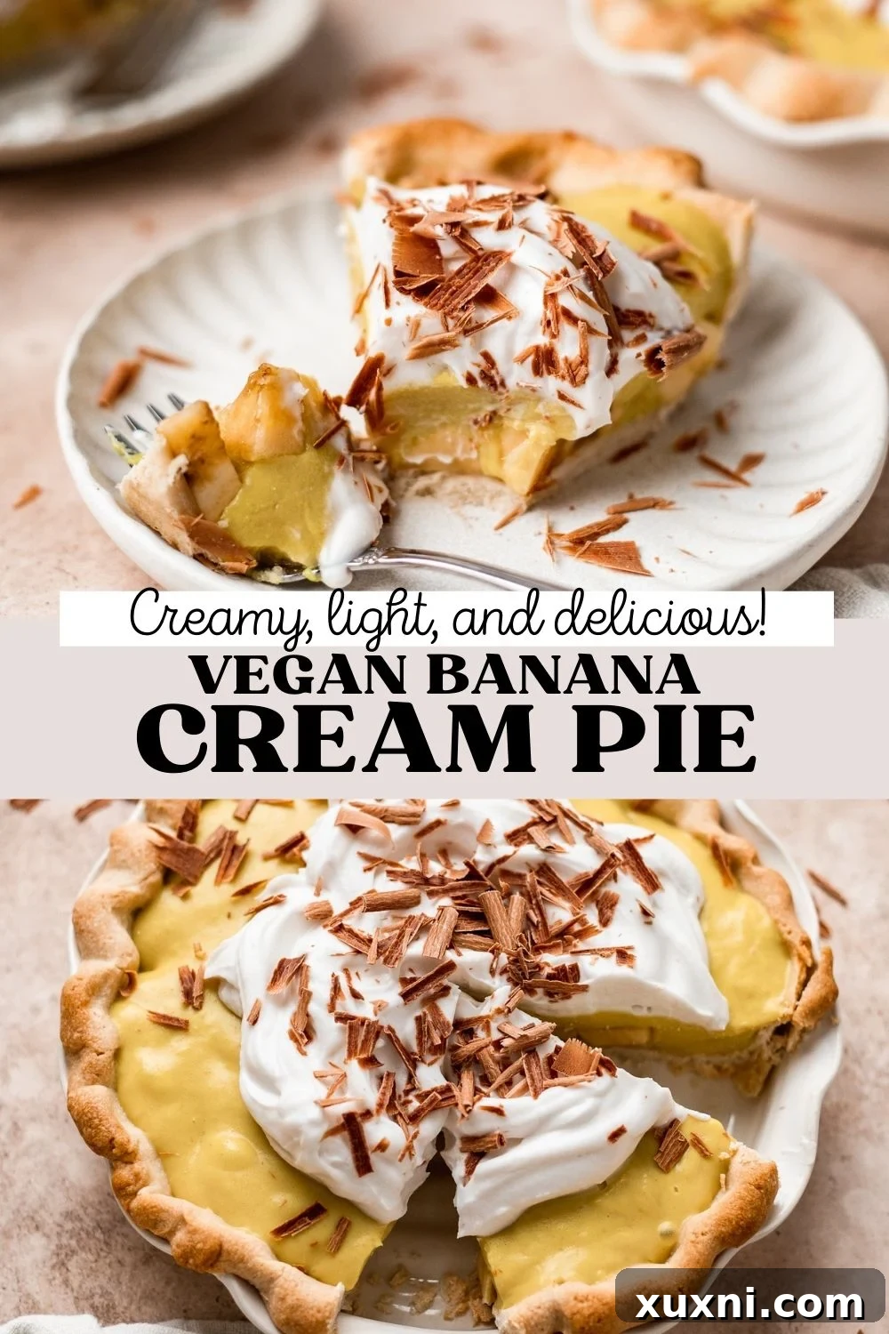 BEST Vegan Banana Cream Pie