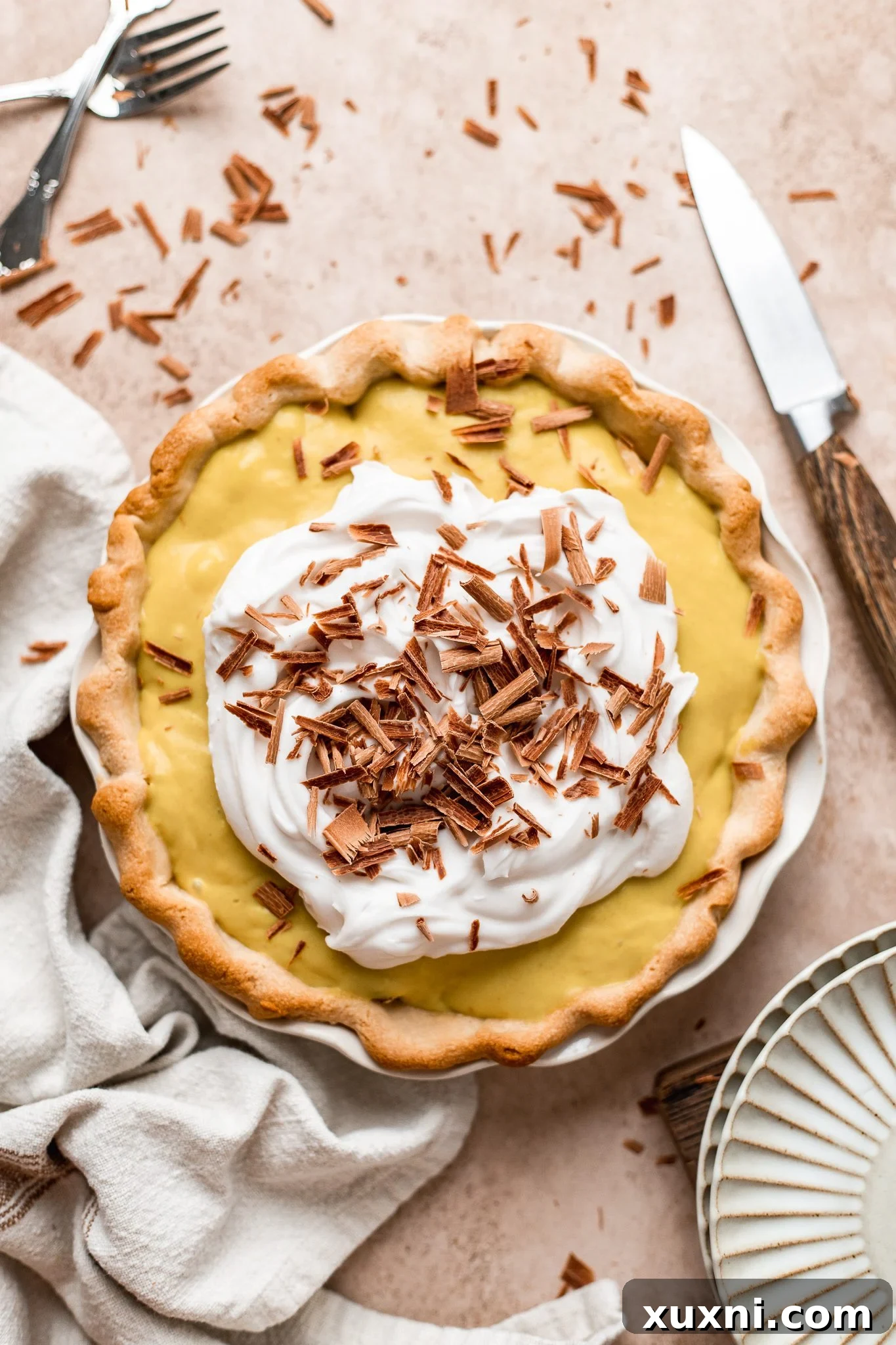 how to make vegan banana cream pie