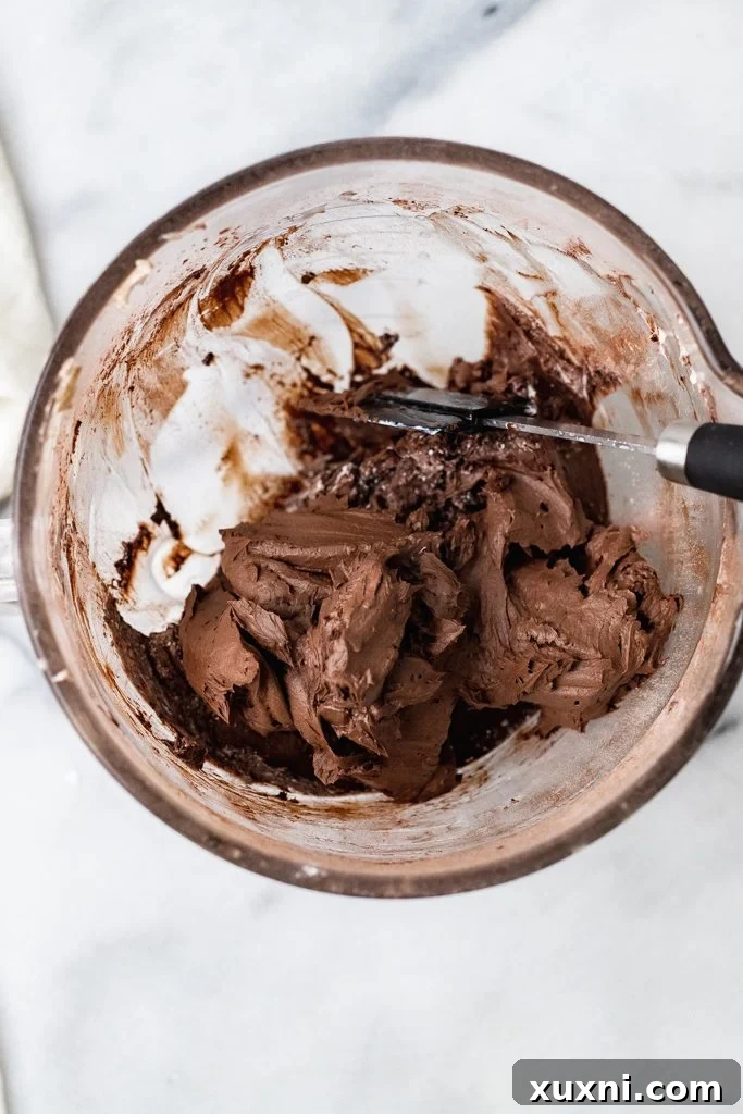 Effortless 4-Ingredient Vegan Chocolate Frosting 4 chocolate frosting in a bowl