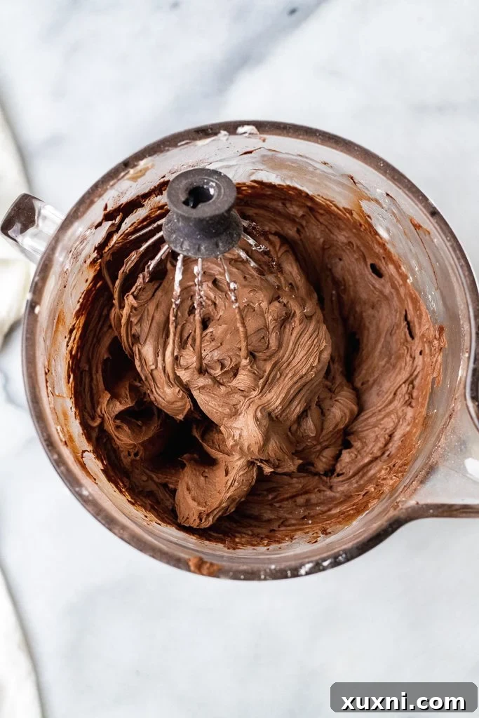 Effortless 4-Ingredient Vegan Chocolate Frosting 5 chocolate frosting mixed