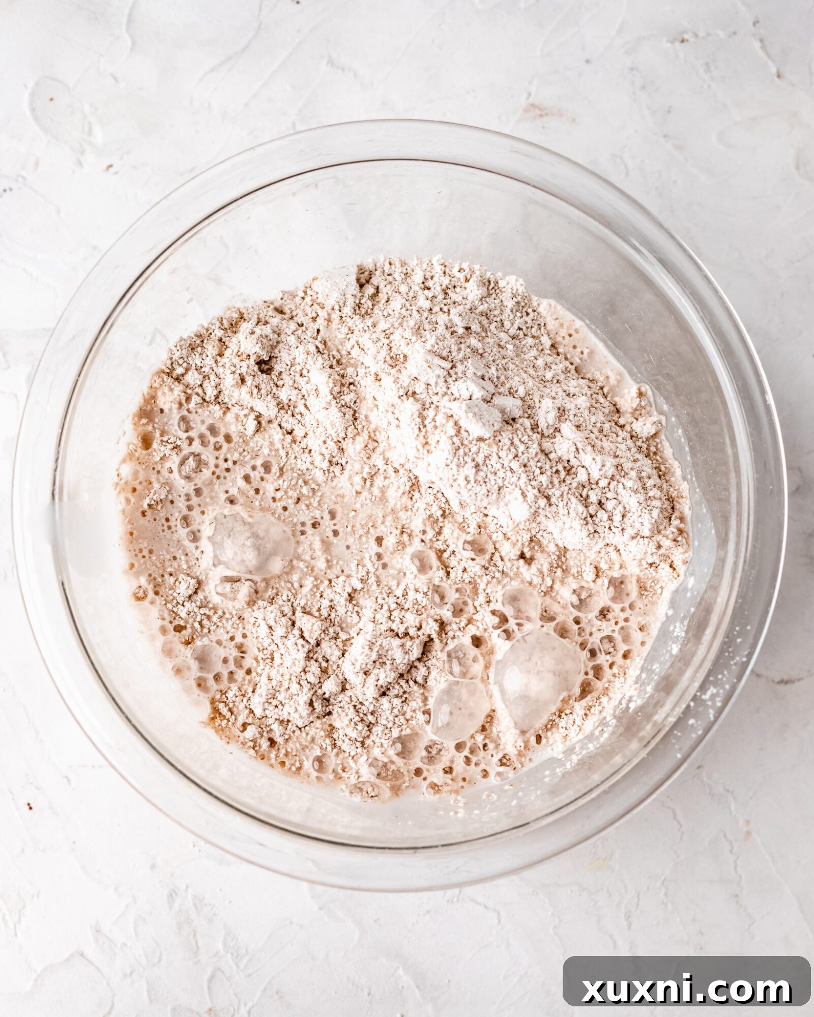 vegan milk added to pancake batter