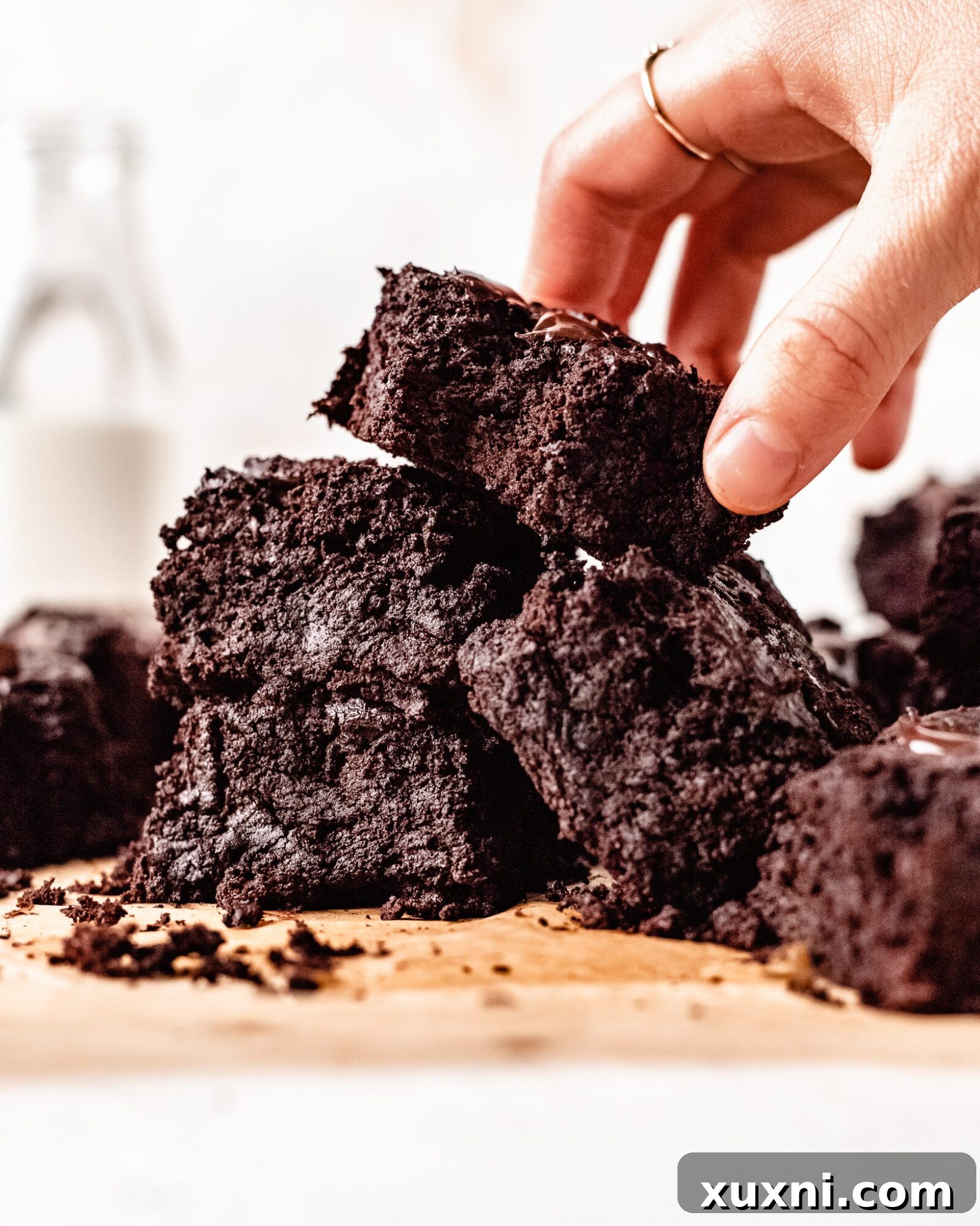 Super Fudgy Vegan Zucchini Brownies (Gluten Free!)