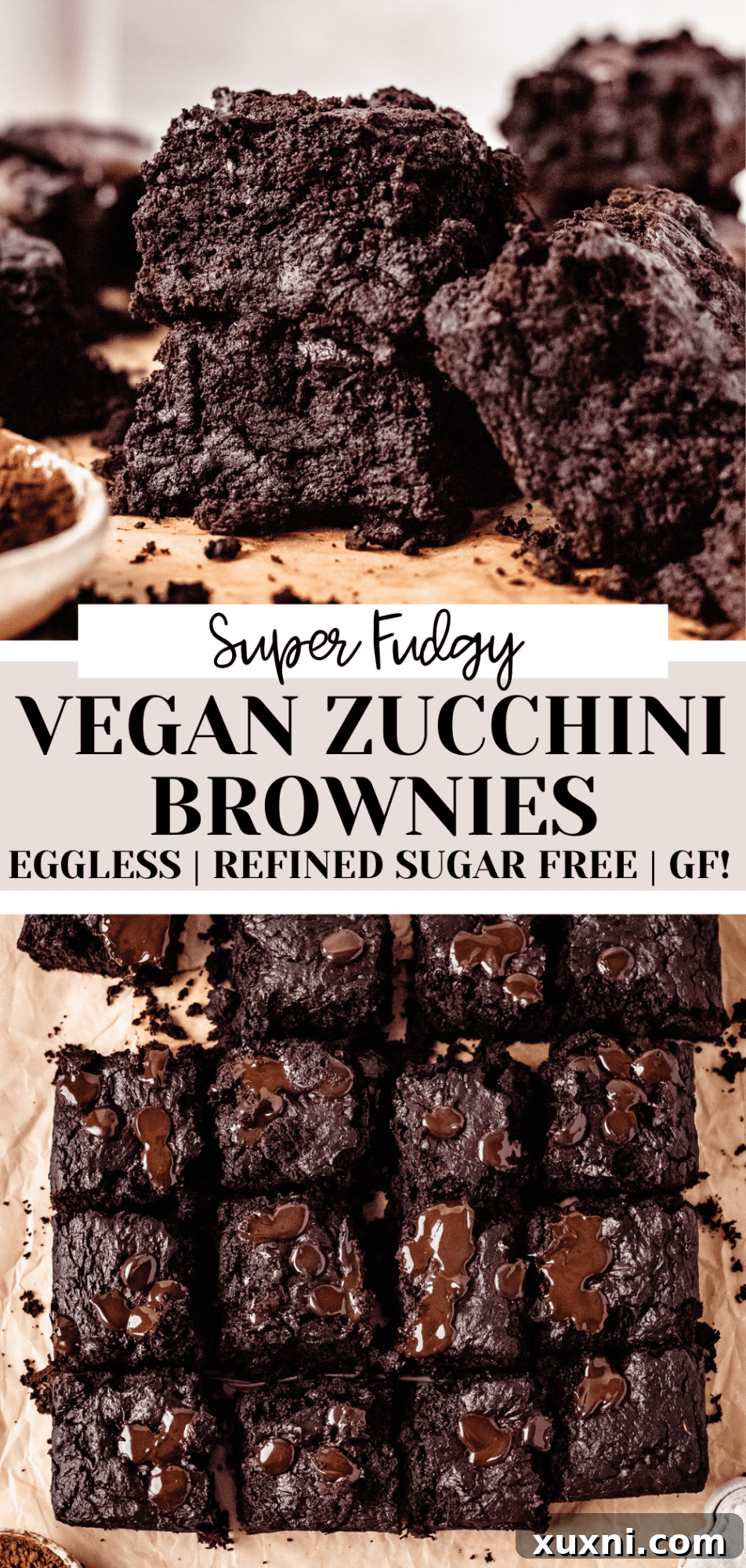 Super Fudgy Vegan Zucchini Brownies (Gluten Free!)