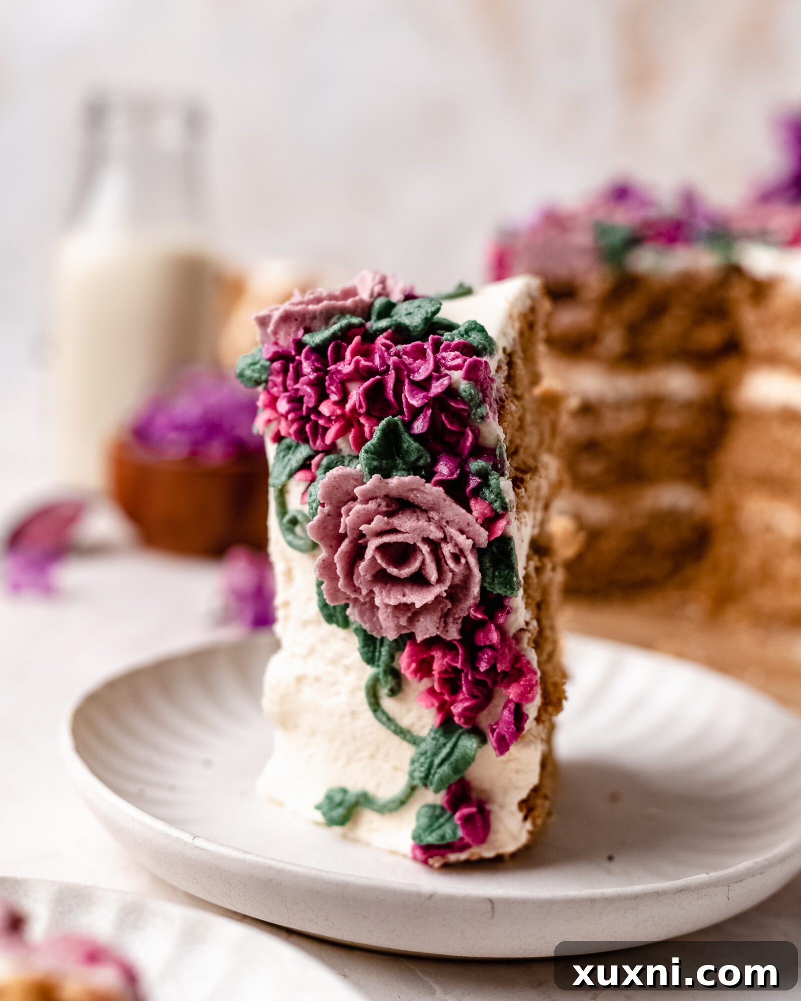 slice of vegan gluten free cake