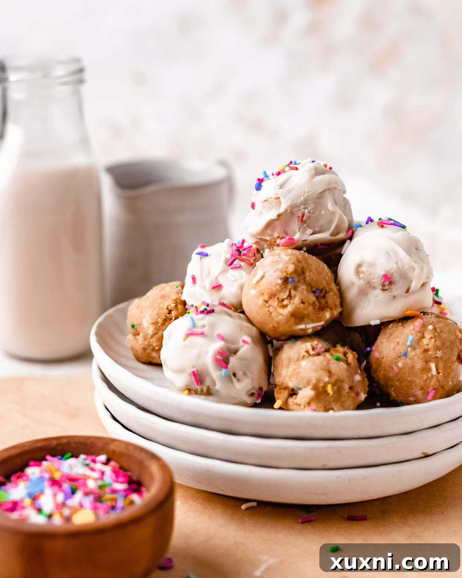 Easy Birthday Cake Truffles (Vegan + Gluten Free!)