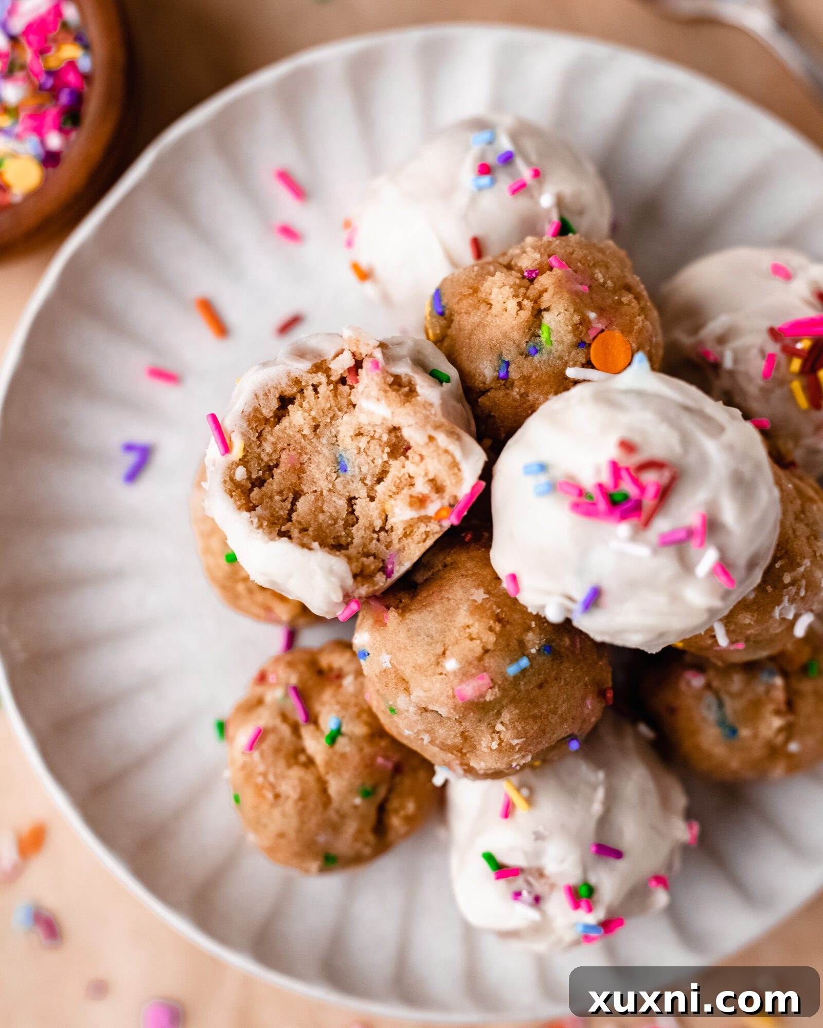 cake balls on a plate