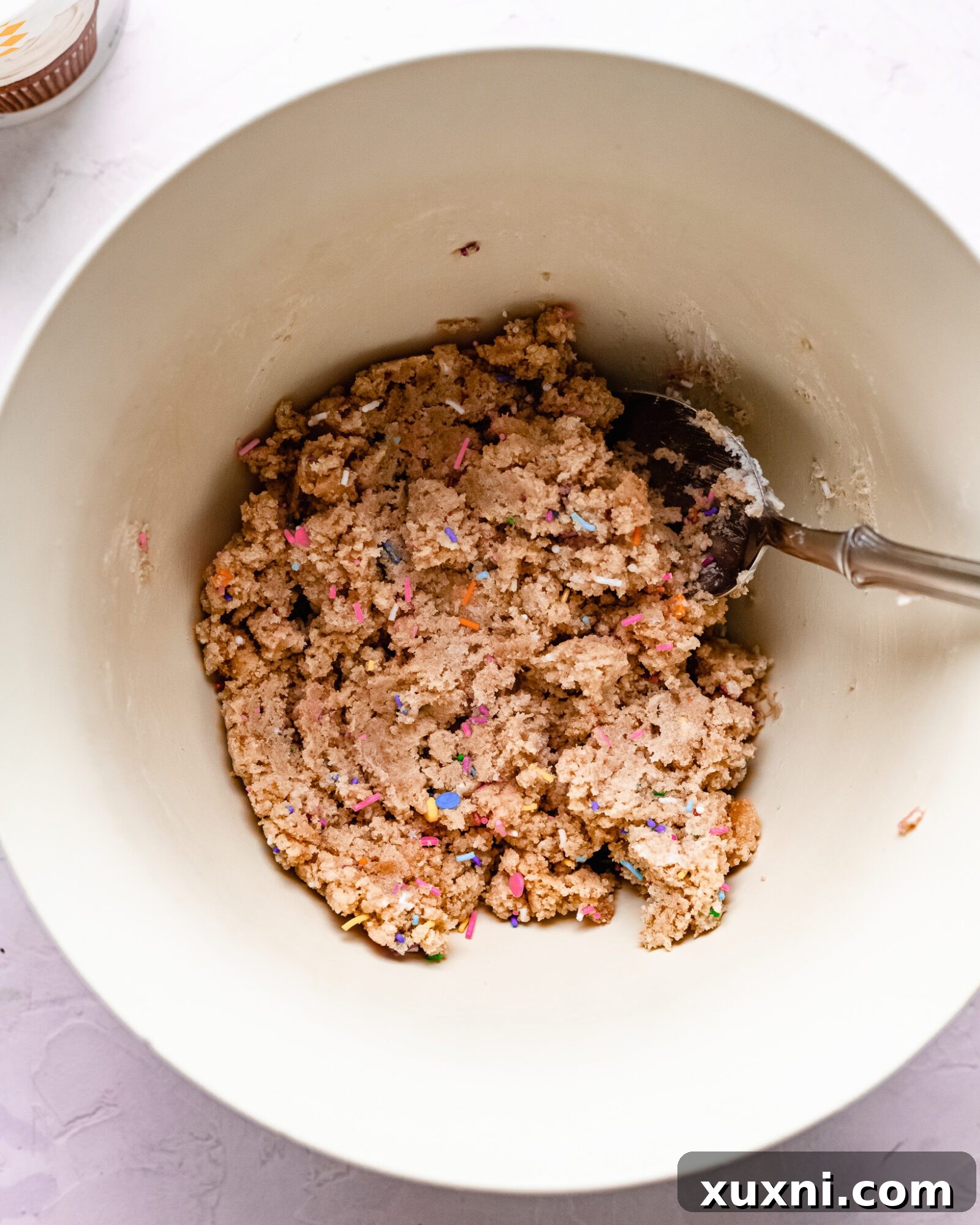 cake truffle dough with sprinkles