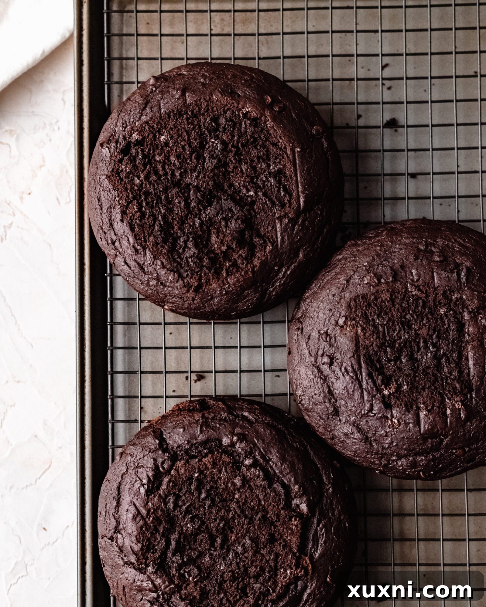Molten vegan chocolate cake batter, ready for baking
