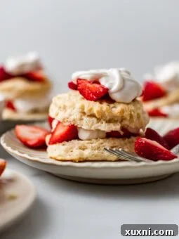 vegan strawberry shortcake on a plate