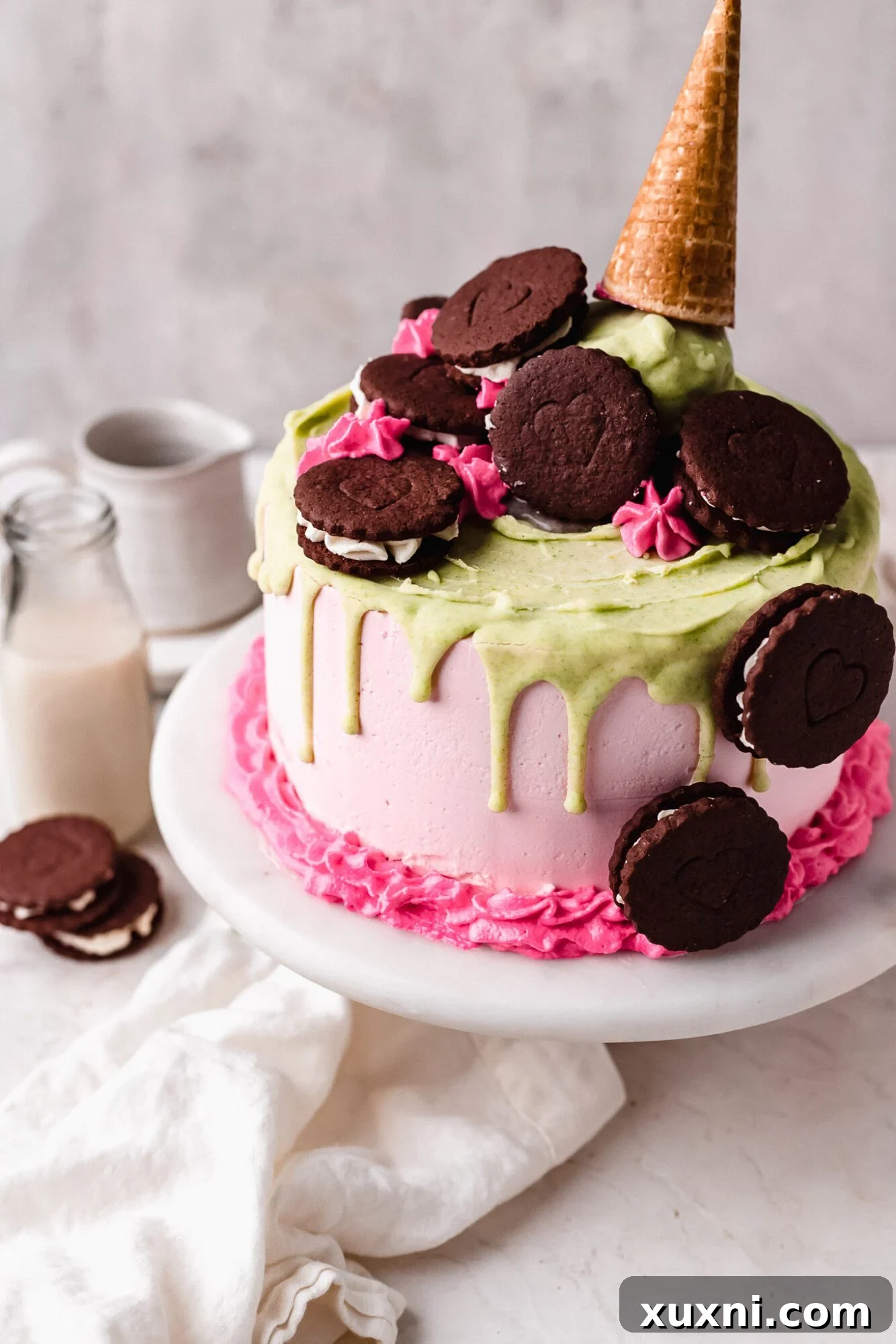 Delicious homemade vegan Oreos for the cake