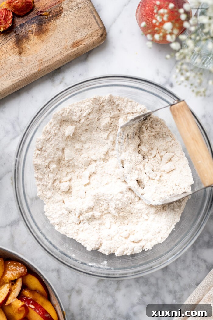 making the vegan biscuit dough
