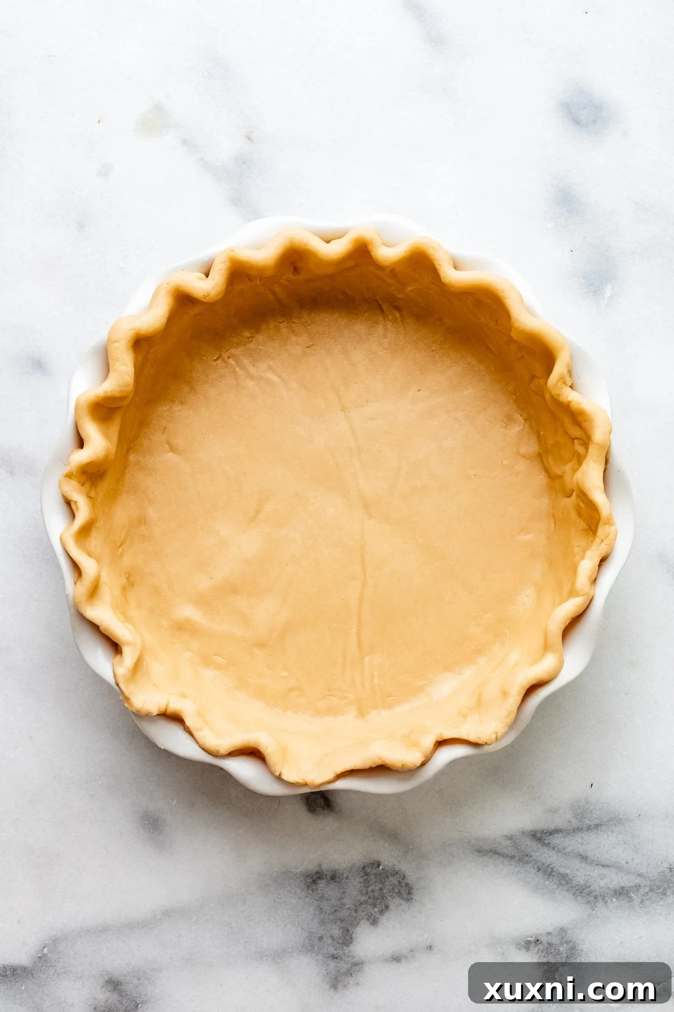 vegan pie crust ready for filling
