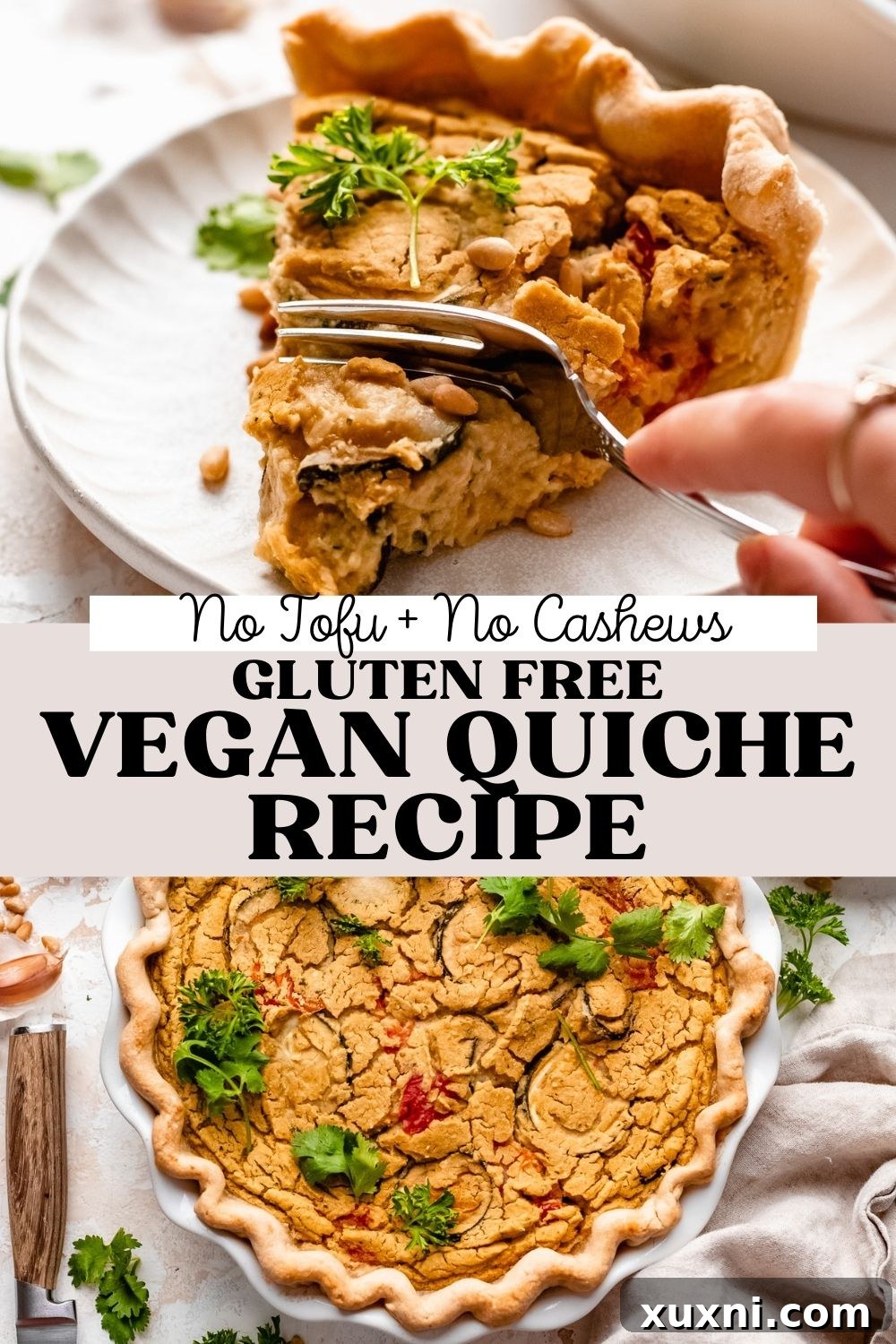 Best Vegan Quiche Recipe (Gluten Free + No Tofu!)